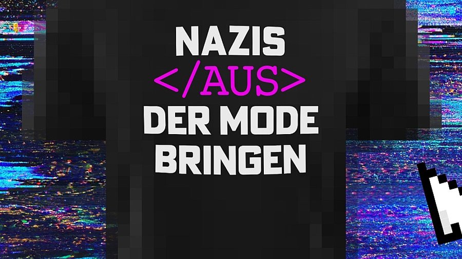 T-Shirt mit Schriftzug &bdquo;Nazis aus der Mode bringen&ldquo;