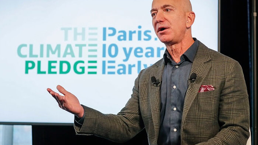 Jeff Bezos bei Climate Pledge Vorstellung