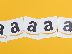 Amazon-Logo auf Papier