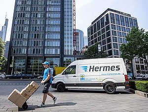 Hermes-Zustellung in Frankfurt