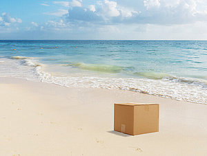 Paket am Strand