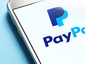 PayPal-Logo auf Smartphone