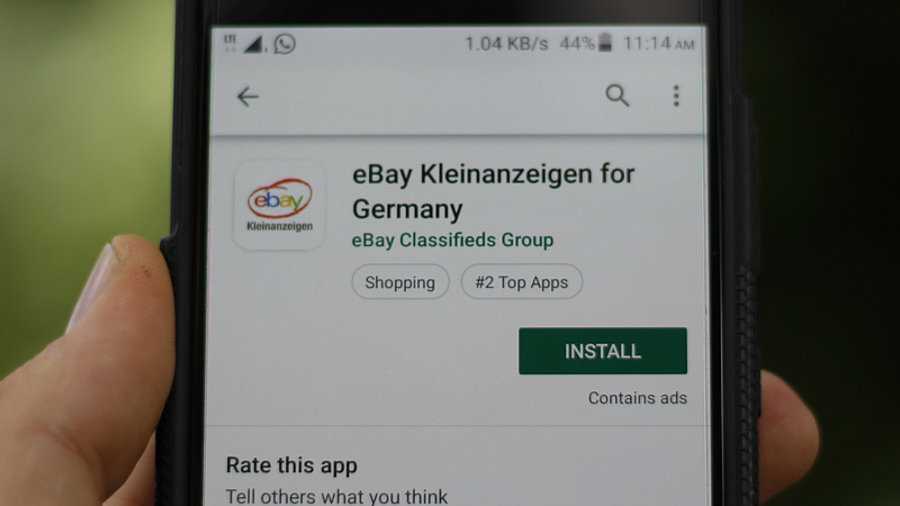 Ebay Kleinanzeigen App auf dem Smartphone