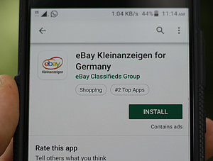 Ebay Kleinanzeigen App auf dem Smartphone