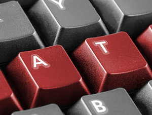 Tastatur mit "Hate"