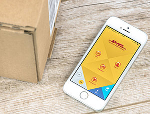 DHL auf Smartphone