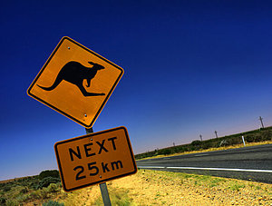 Australien Känguru Schild