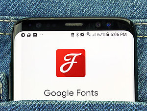 Google Fonts-Logo auf Smartphone