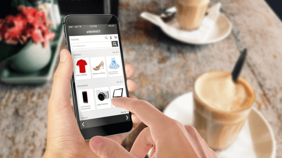 Online-Shopping auf dem Smartphone