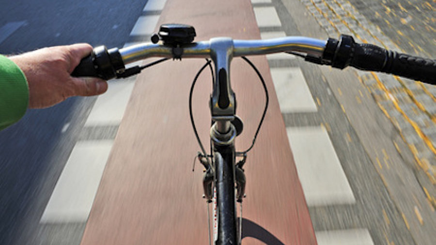 Fahrradlenker aus Sicht des Fahrers