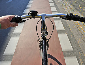 Fahrradlenker aus Sicht des Fahrers