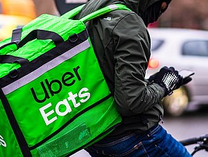 Uber Eats Liefer-Fahrradkurier