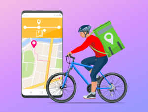 Fahrradkurier und App