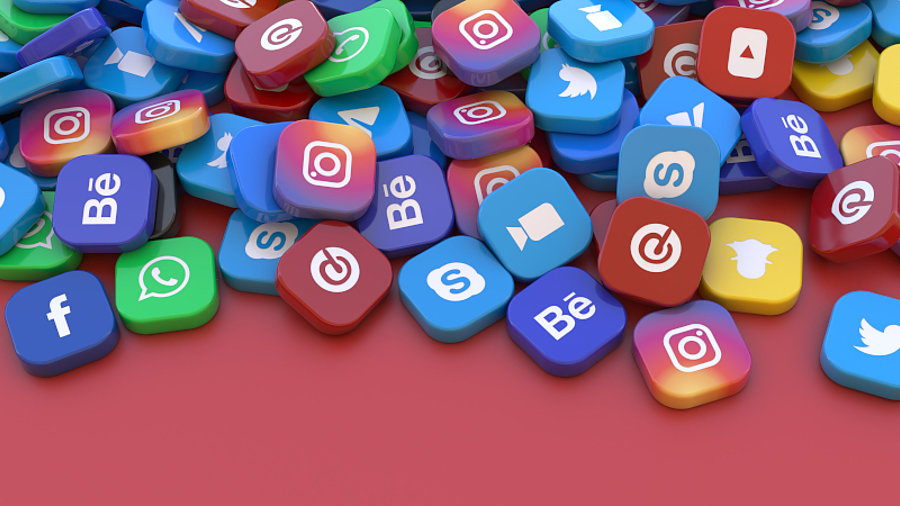 Logos verschiedener Social-Media-Plattformen
