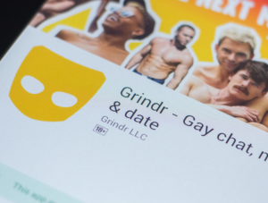 Dating-App Grindr auf einem Smartphone