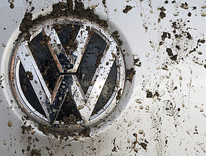 Verschmutztes VW-Logo