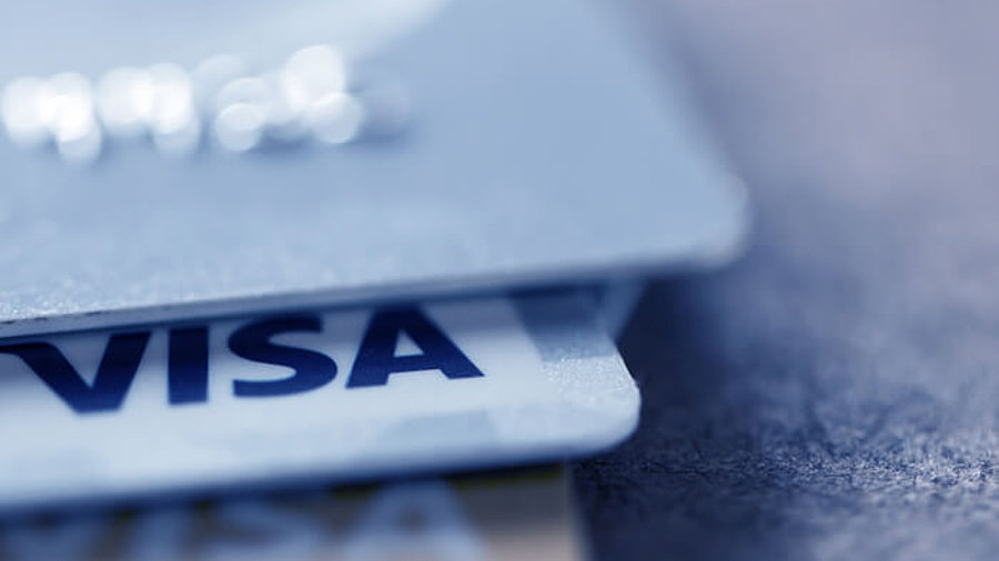 Zahlungskarte des Payment-Anbieters Visa