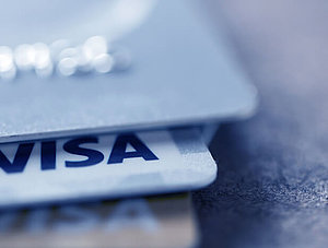 Zahlungskarte des Payment-Anbieters Visa