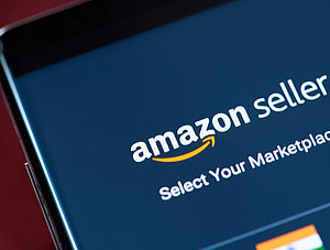 Amazon Seller auf Smartphone-Display