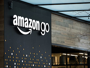 Filiale eine Amazon Go-Supermarktes