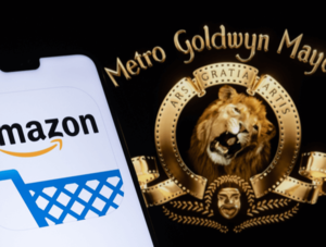 Logos von Amazon und Metro-Goldwyn-Mayer 