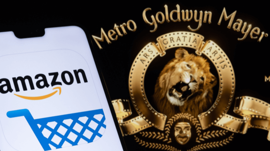 Logos von Amazon und Metro-Goldwyn-Mayer 