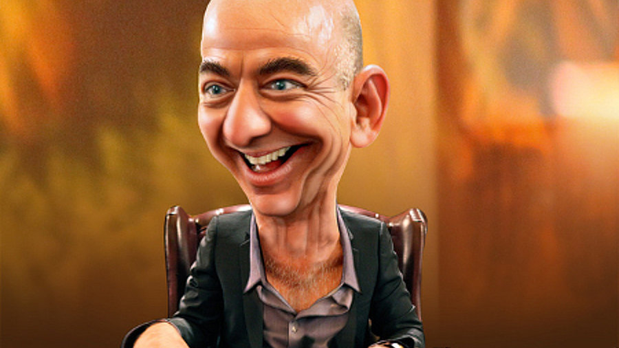 Amazon-Gründer: Jeff Bezos Karikatur 