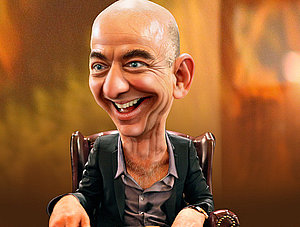 Amazon-Gründer: Jeff Bezos Karikatur 