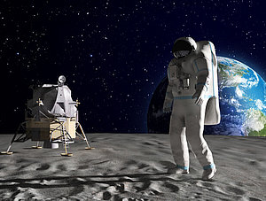 Astronaut auf dem Mond