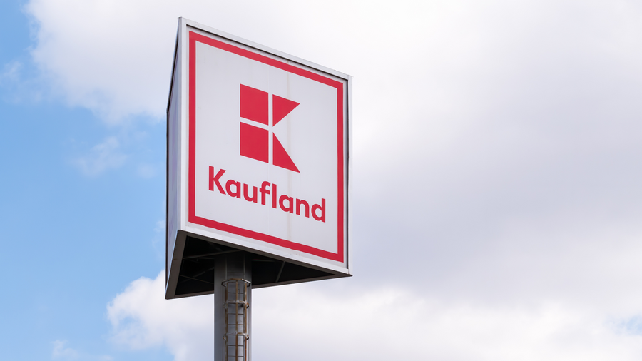 Logo der Handelskette Kaufland, die nun mit ihrem Online-Marktplatz expandiert ist