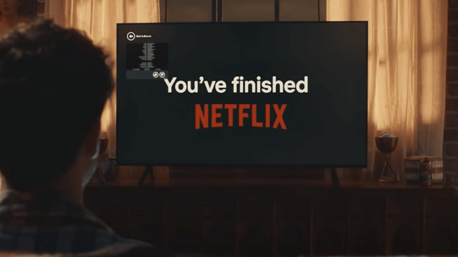 Schriftzug You've finished Netflix