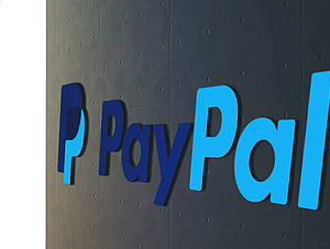 PayPal-Logo auf einer Wand