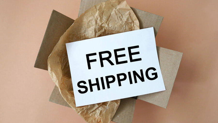 Free Shipping Schriftzug