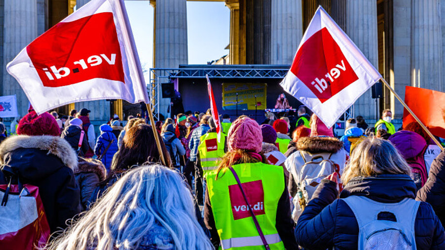 Streik Verdimitglieder