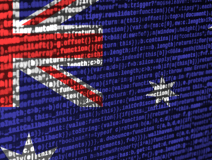 Australische Flagge aus Programmiercode