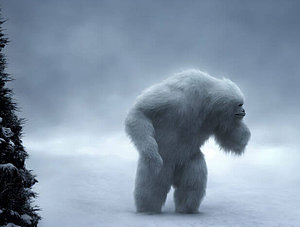 Yeti im Schnee