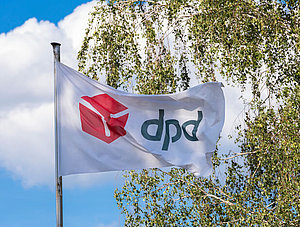 DPD Fahne mit Logo