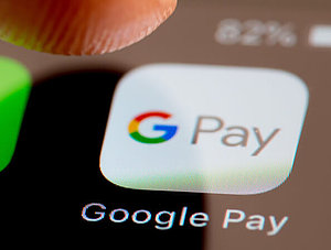 Google Pay auf einem Smartphone