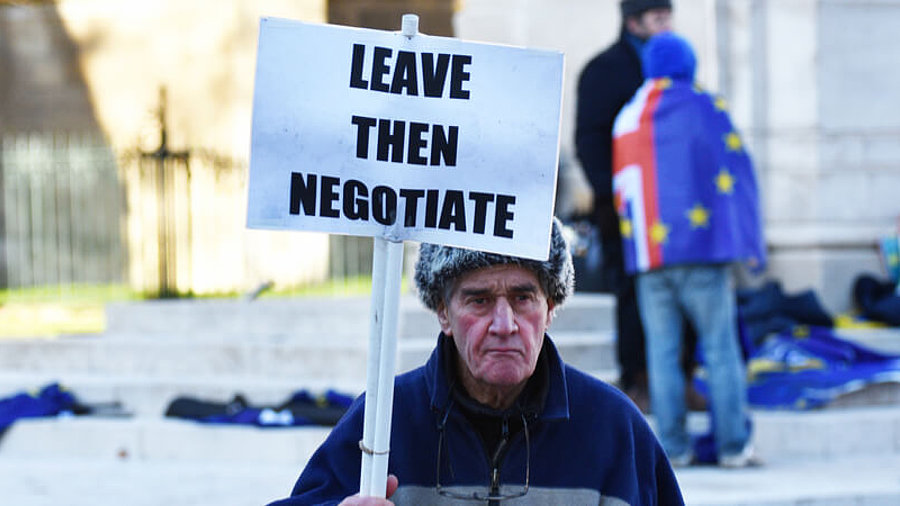 Pro-Brexit-Demonstrant