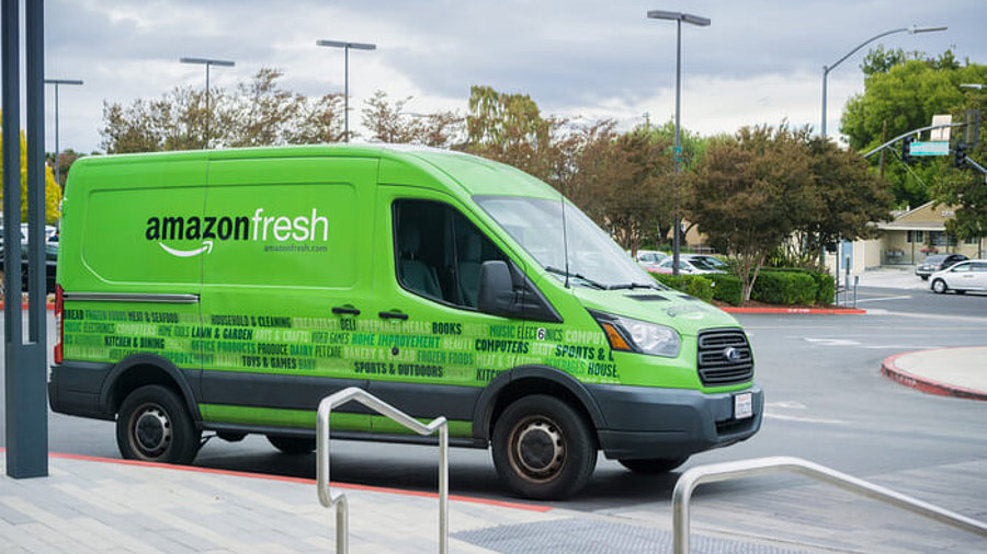 Lieferwagen von Amazon Fresh