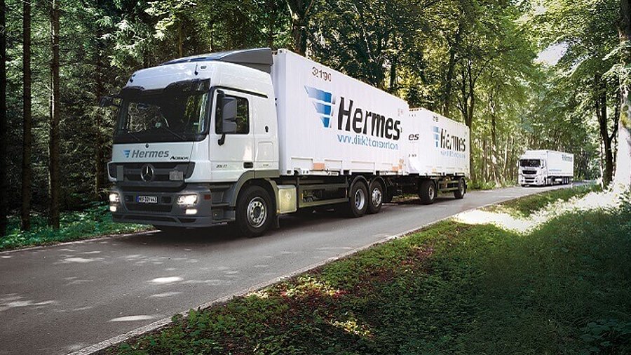 Hermes Lkw im Wald