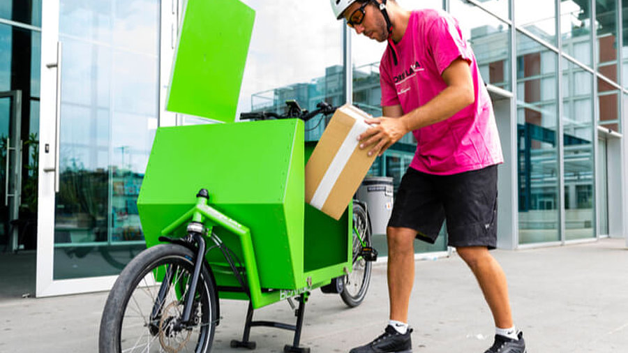 Nachhaltiger Versand per Fahrradkurier (Symbolbild)