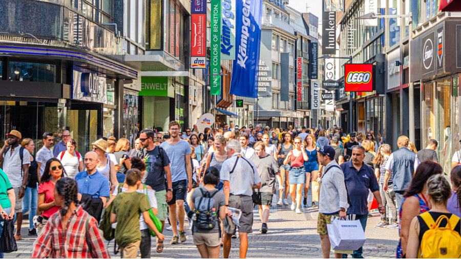 Volle Fu&szlig;g&auml;ngerzone in K&ouml;ln