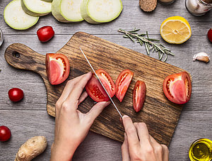 Kochen mit frischen Zutaten