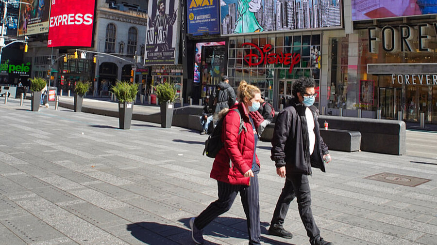 US-B&uuml;rger mit Masken