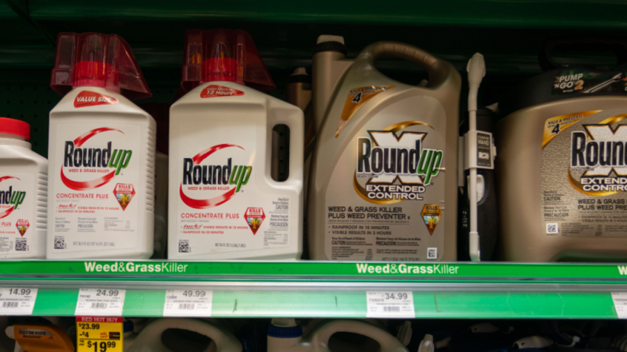 Roundup-Produkte im Supermarktregal