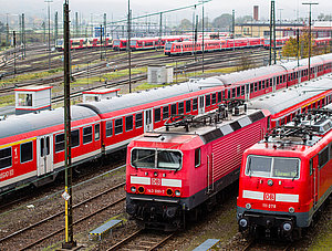 Züge der deutschen Bahn stehen still