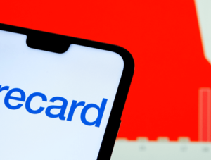 Wirecard-Logo mit Aktienkurs