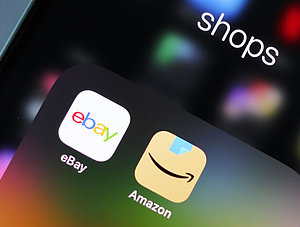 Ebay und Amazon App auf dem Smartphone