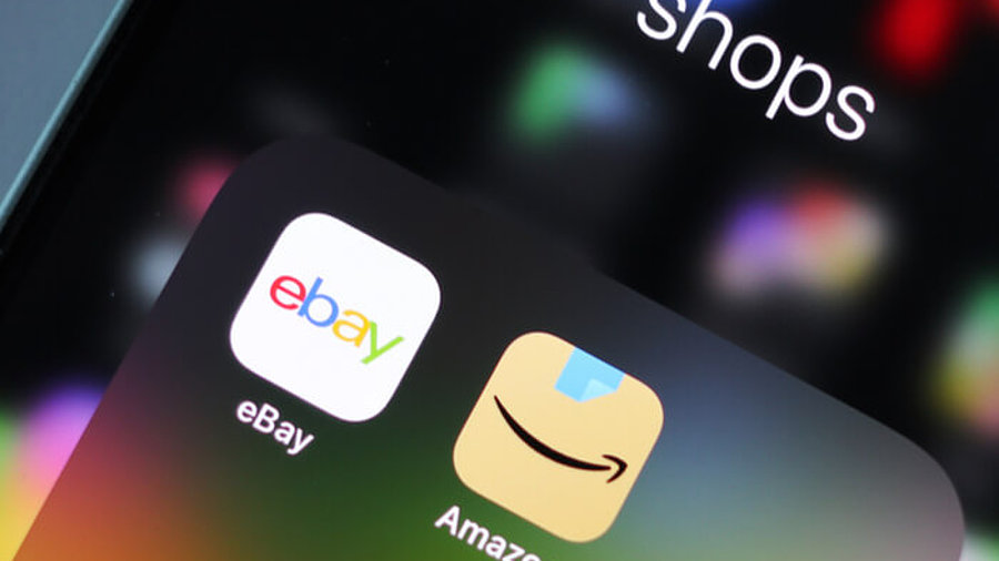 Ebay und Amazon App auf dem Smartphone